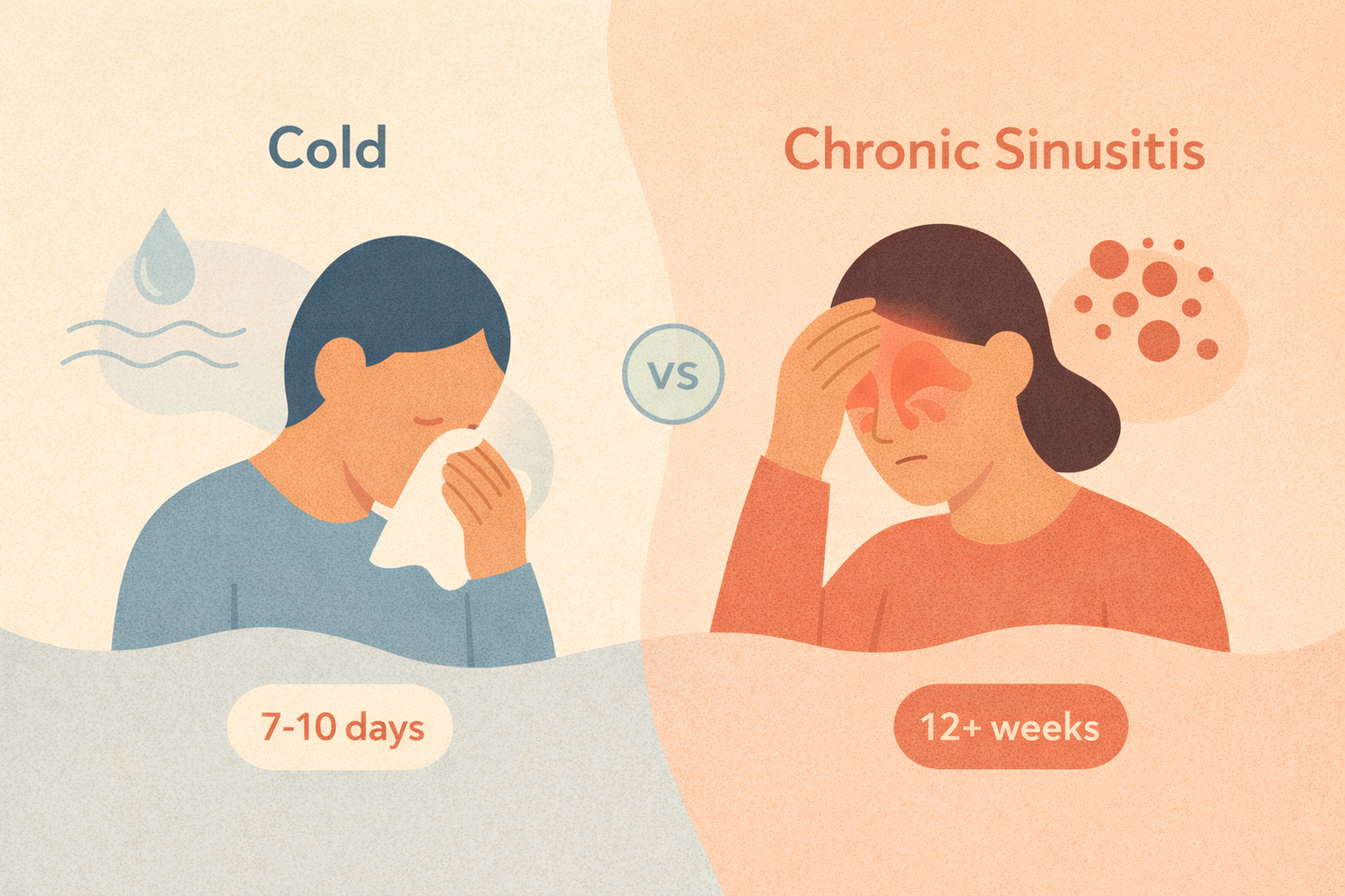 Chronic Sinusitis vs Common Cold: How to Tell the Difference by Symptoms