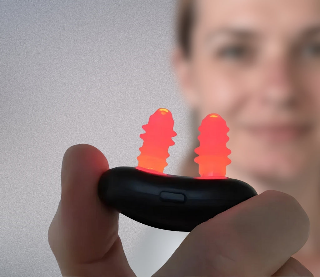 woman holding nomore device